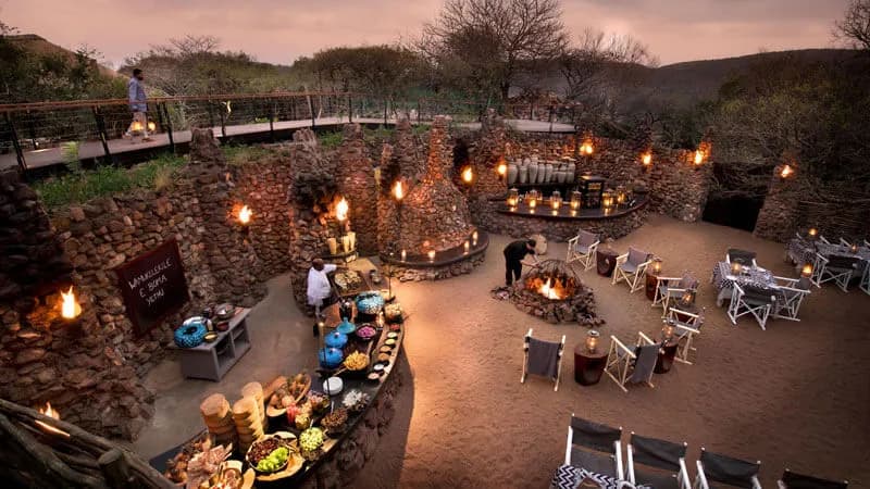 Boma dinner experience at &Beyond Phinda Mountain Lodge