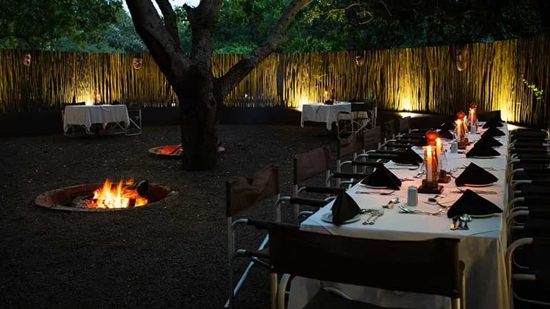 Falaza Game Park boma dinner experience