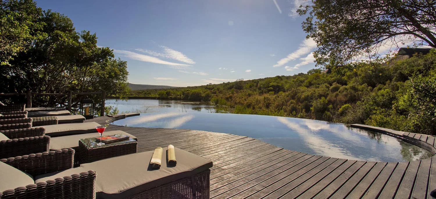 Kichaka Game Lodge main pool area