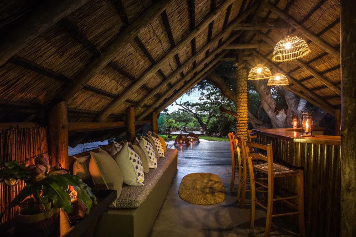 Kosi Forest Lodge bar area
