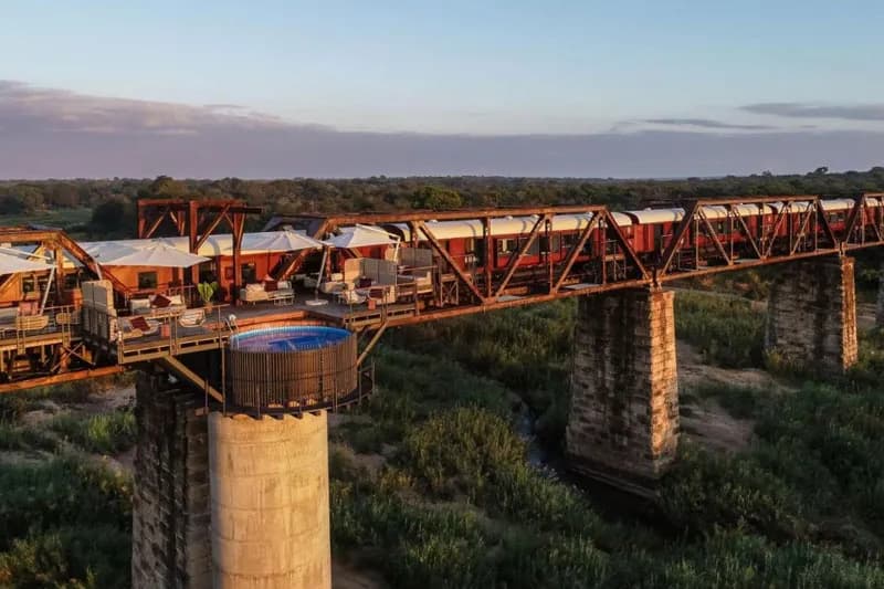 Kruger Shalati train accommodation on bridge