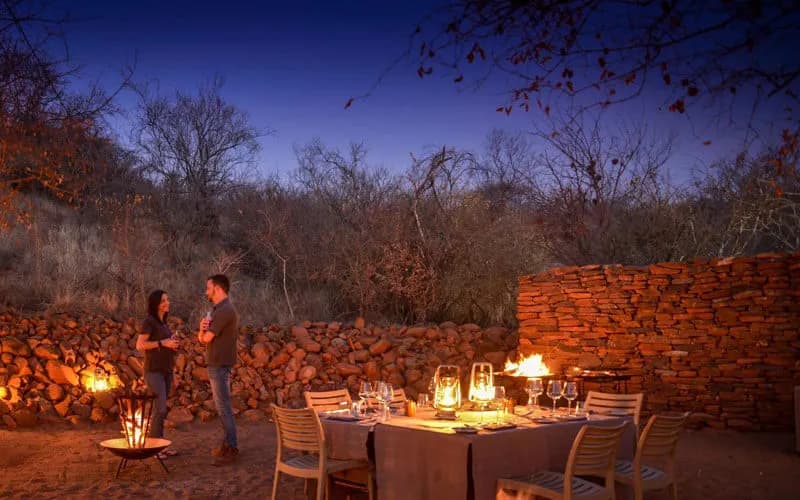 Boma dining experience at Madikwe Safari Lodge