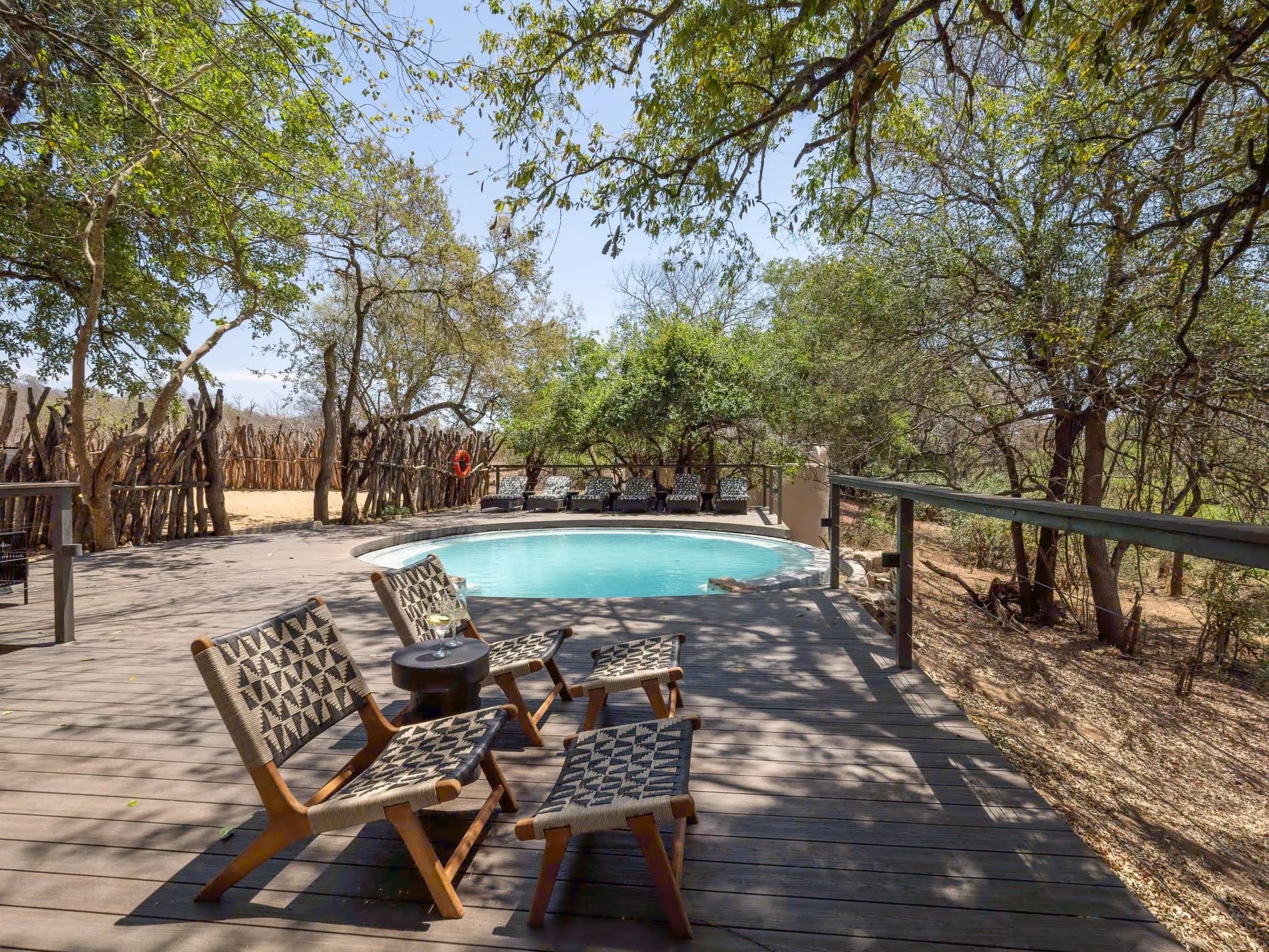 Makalali River Lodge pool deck