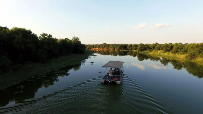 River barge at Mziki Safari Lodge