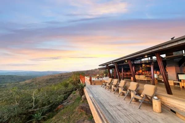 Relaxation deck at Rhino Ridge Safari Lodge