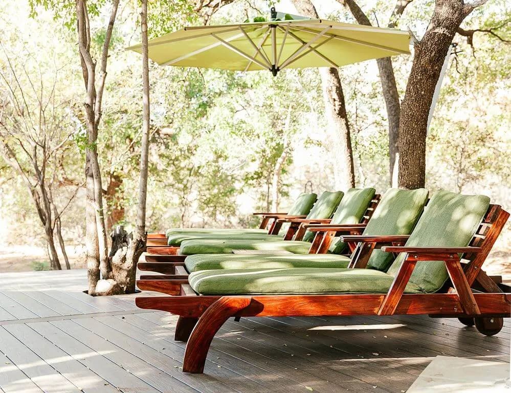 Pool deck at Tambuti Lodge