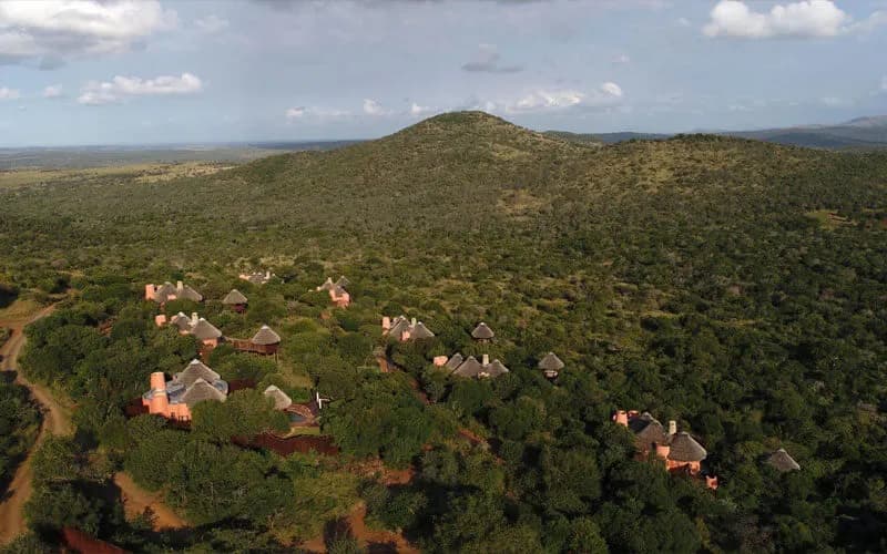 Aerial view of Thanda Safari Lodge