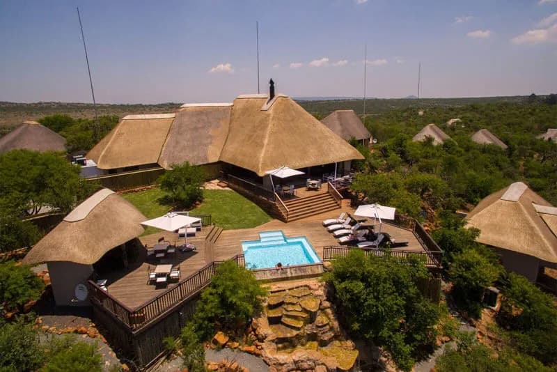 Aerial view of Umzolozolo Safari Lodge