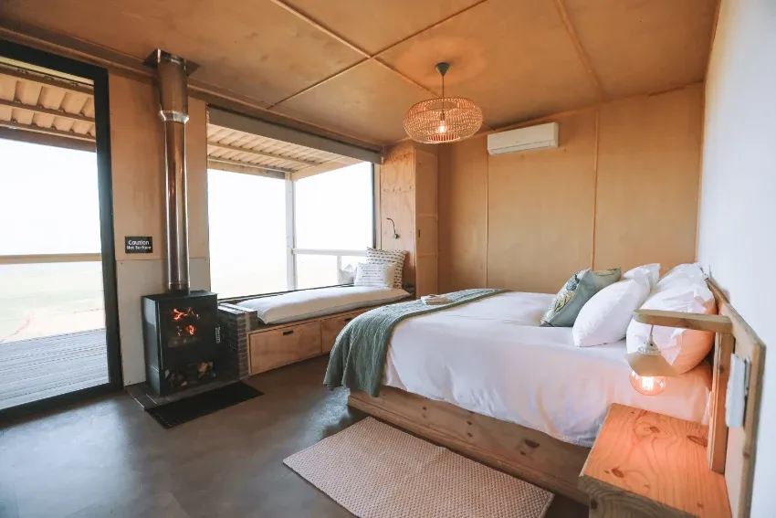 Bedroom at Wheat Cabin at Dassenheuwel