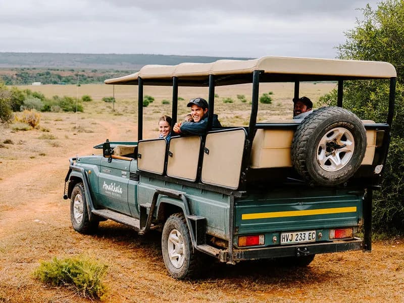 Safari game drive experience at Woodbury Tented Camp