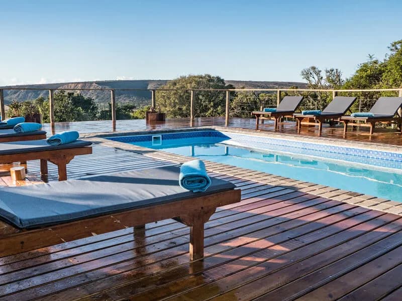 Private pool at Woodbury Tented Camp